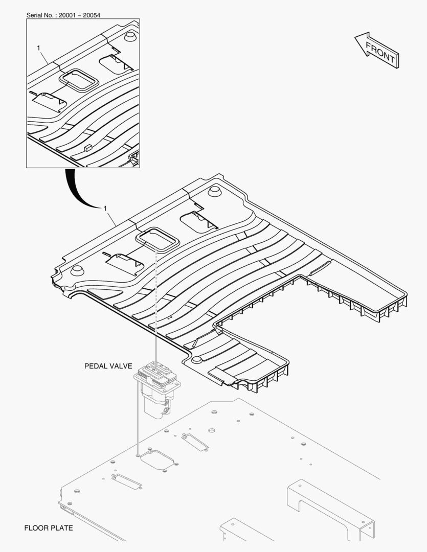 7690 FLOOR MAT - TWO WAY & ROTATING(ROPS)