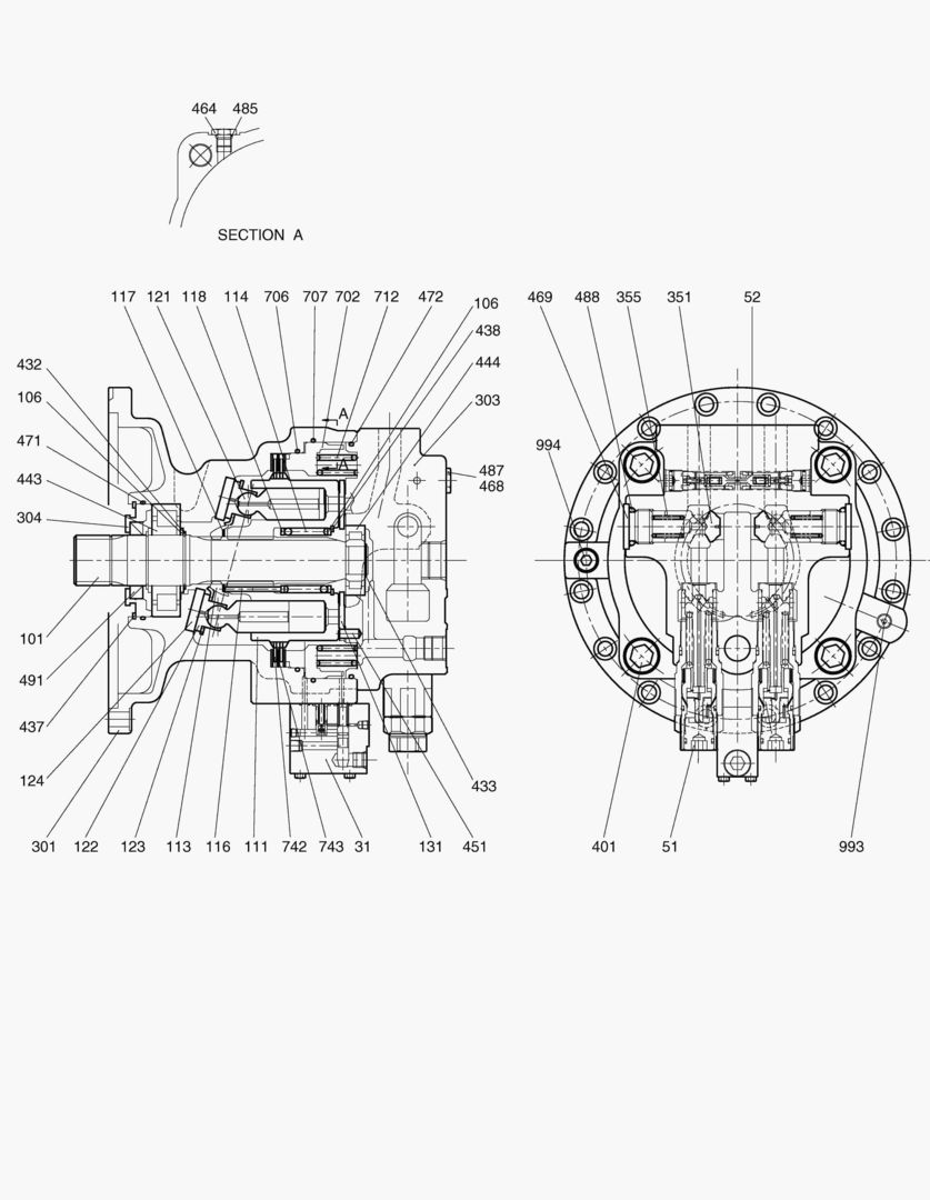 ГИДРОМОТОР ПОВОРОТА ПЛАТФОРМЫ