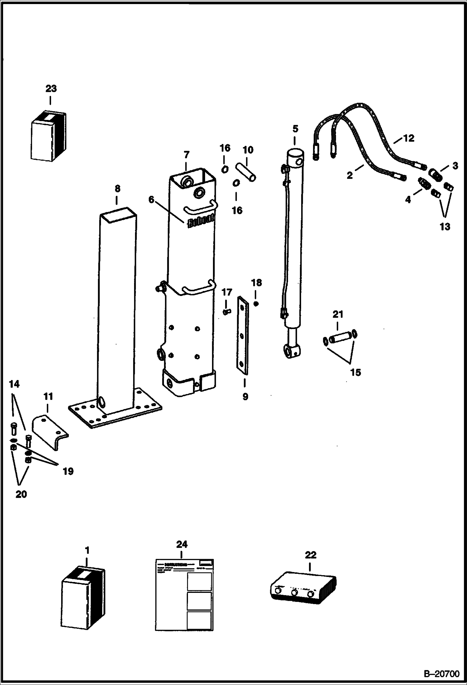 ЭКСКАВАТОР-ПОГРУЗЧИК (КОМПЛЕКТ ЗАДНЕГО СТАБИЛИЗАТОРА) (G СЕРИИ)