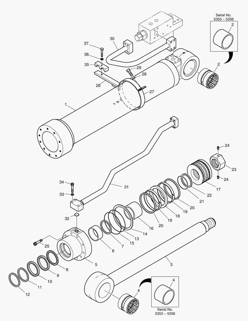 Спецтехника 4301 BOOM CYLINDER - R.H (LOCK VALVE) [5353~] - главное фото