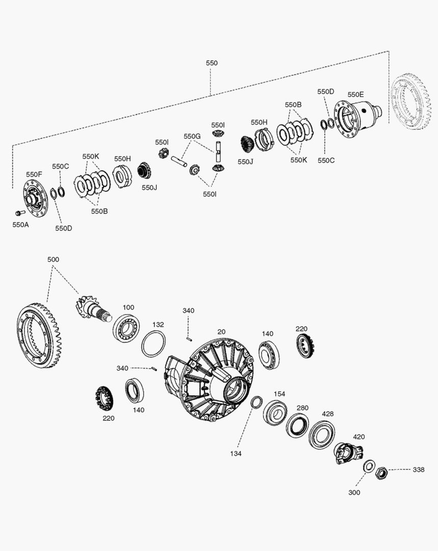 Спецтехника 3330 DIFFERENTIAL - FRONT AXLE [5001~10012]