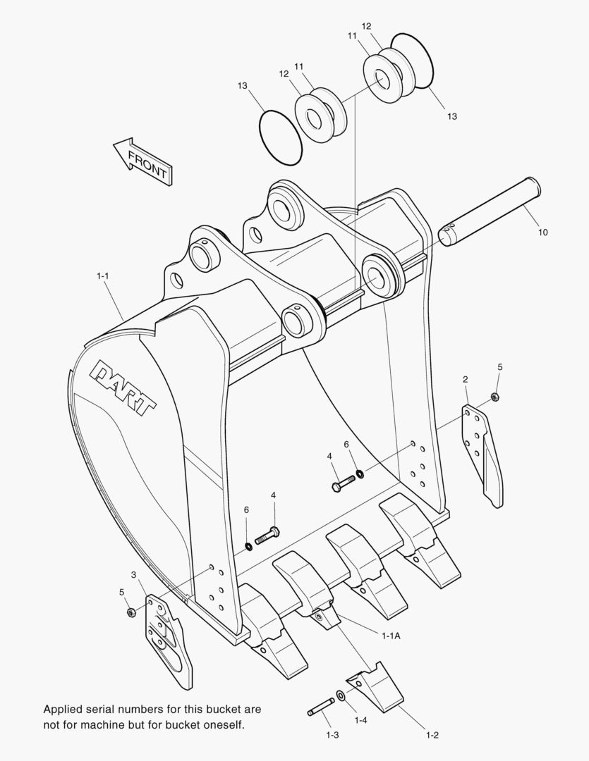 5350 BUCKET-0.66mВі(39`)-SIDE PIN