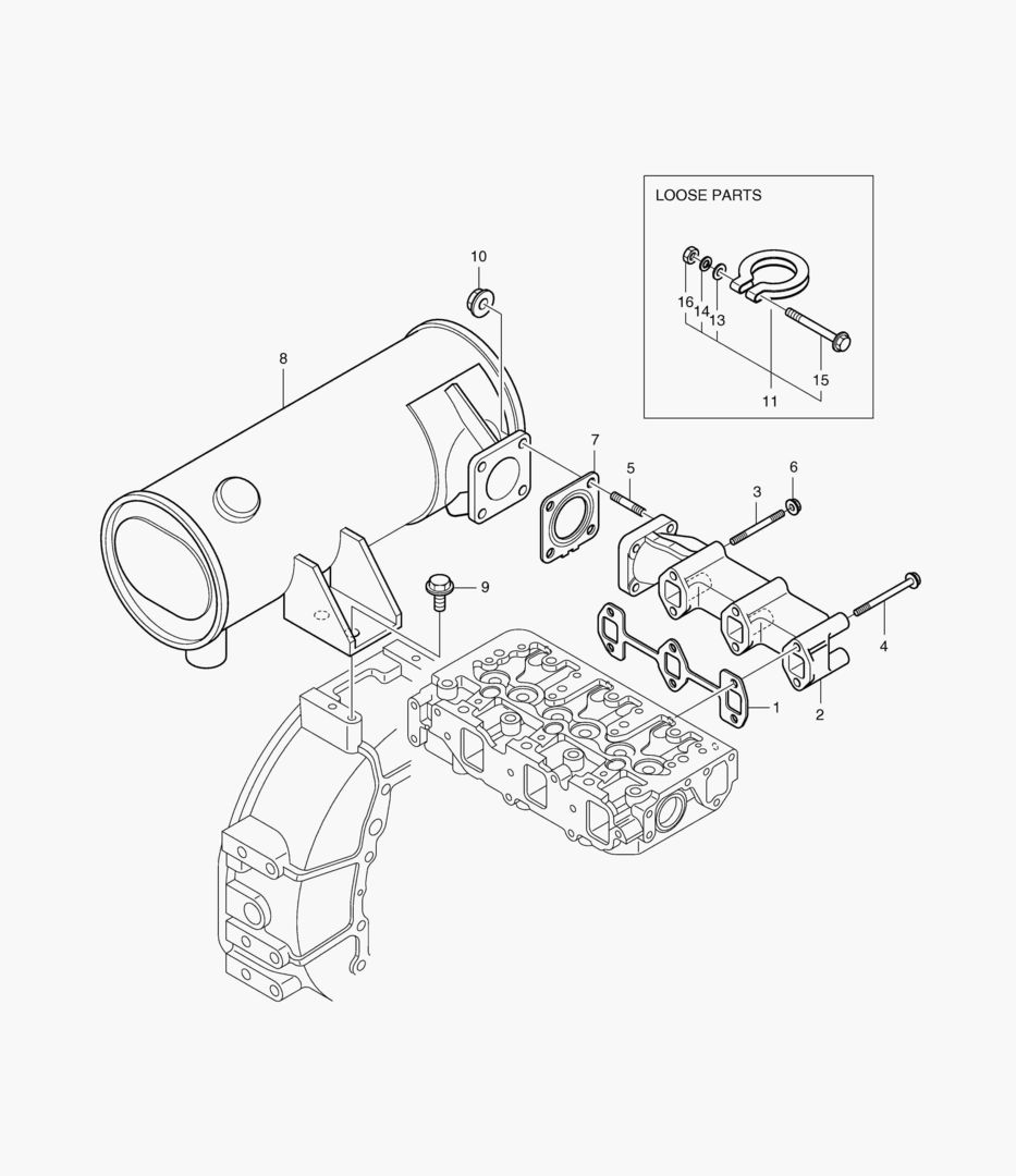 006 EXHAUST MANIFOLD & MUFFLER