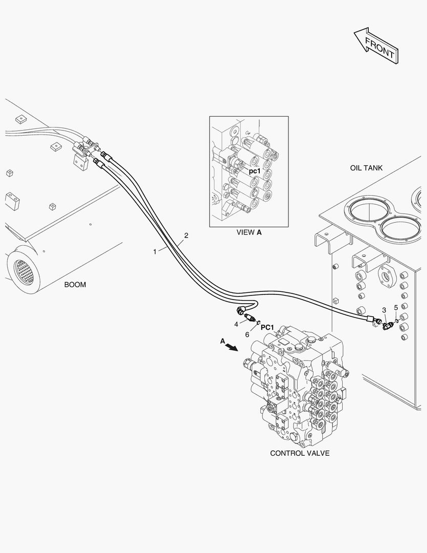 ТРУБОПРОВОД СЕРВОУПРАВЛЕНИЯ - КЛАПАН ЗАМКА РУКОЯТИ