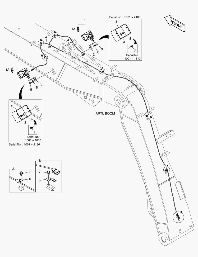 РАБОЧАЯ ФАРА - ШАРНИРНАЯ СТРЕЛА