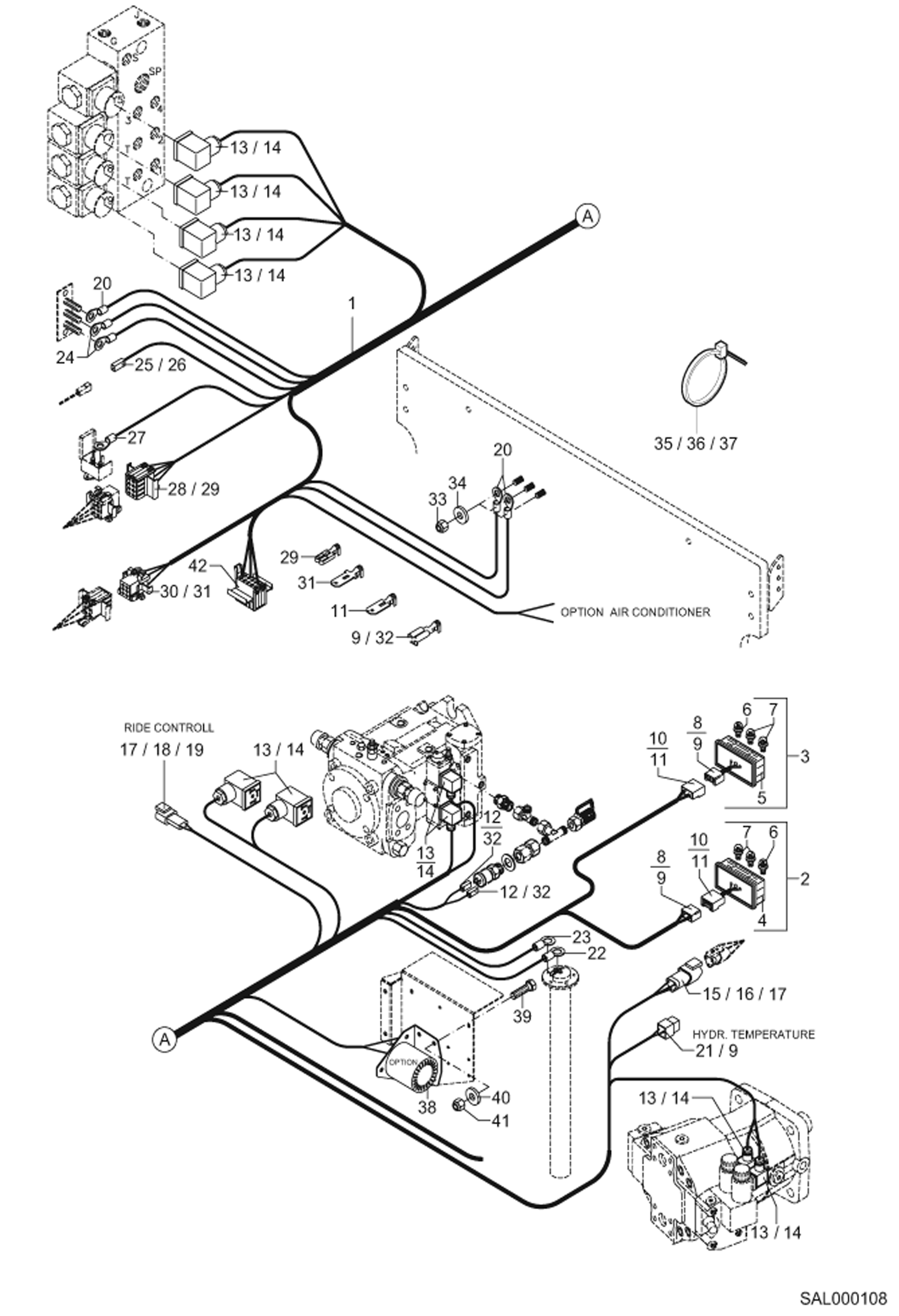 Схема ЭЛЕКТРОПРОВОДКА ЗАДНЕГО ШАССИ