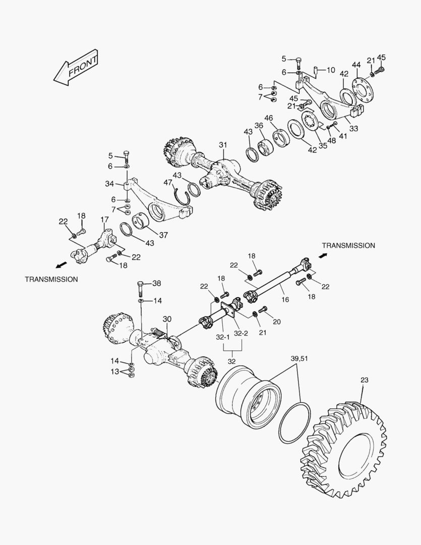 1150 AXLE & DRIVE SHAFT