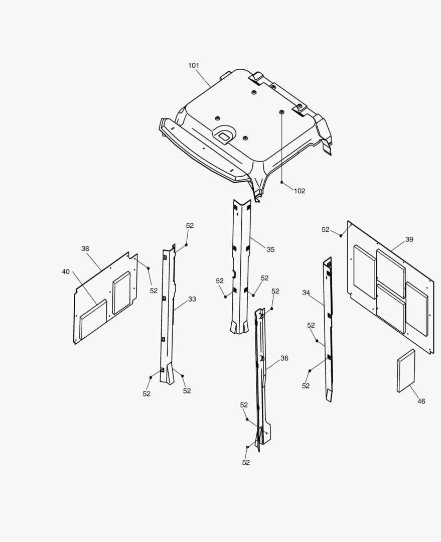 5670 CABIN(2) - INTERIOR SHEET;ROPS&General Glass RU [10001~10627]