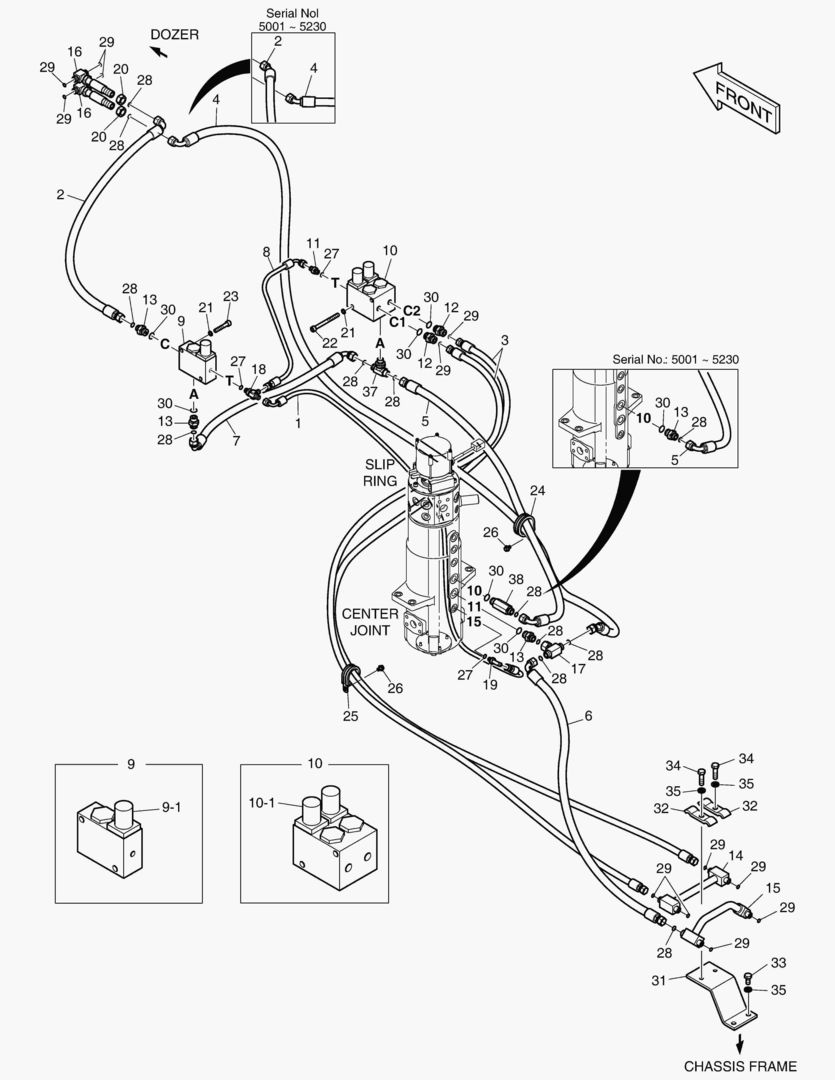 Спецтехника 6990 FRONT DOZER & REAR OUTRIGGER PIPING - главное фото