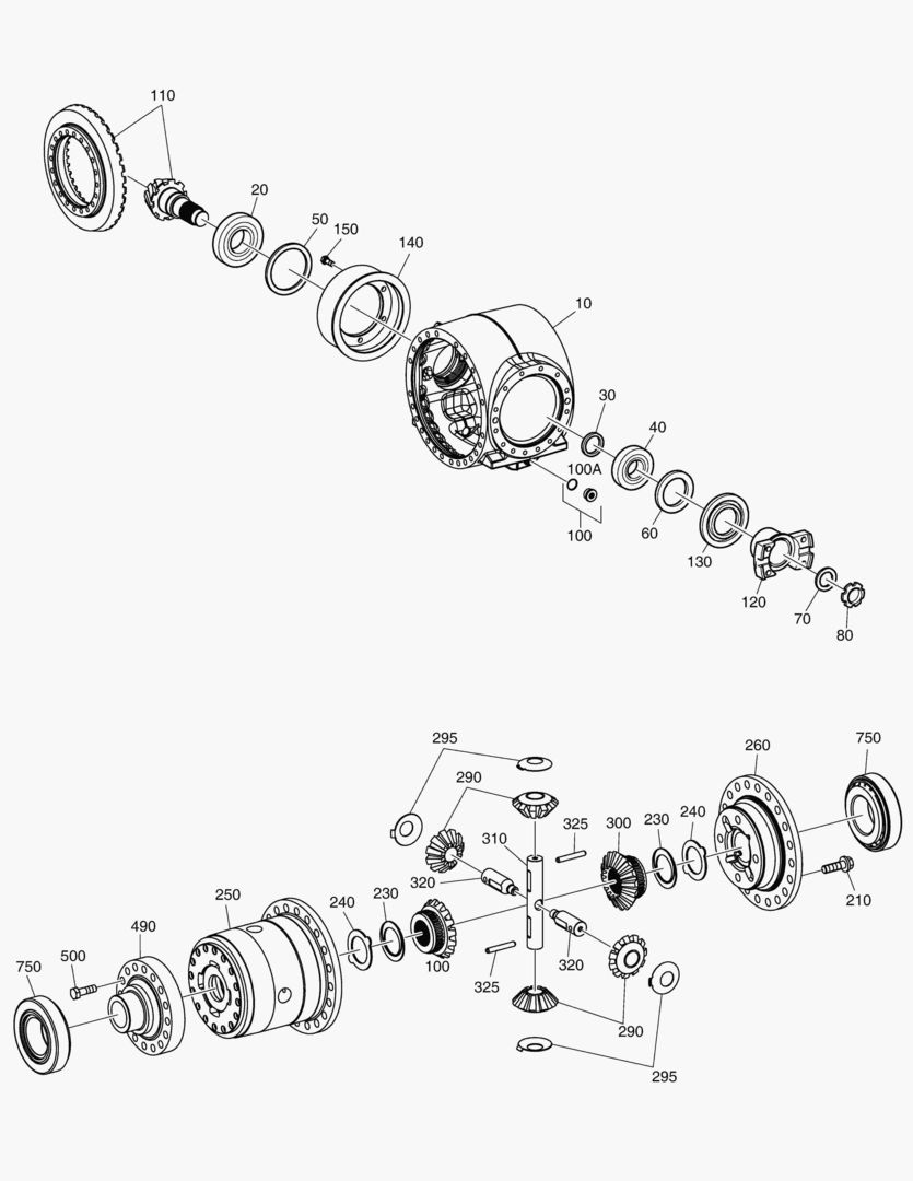 ДИФФЕРЕНЦИАЛ ВОДИЛА - ЗАДНЯЯ ОСЬ (ОТКРЫТЫЙ)