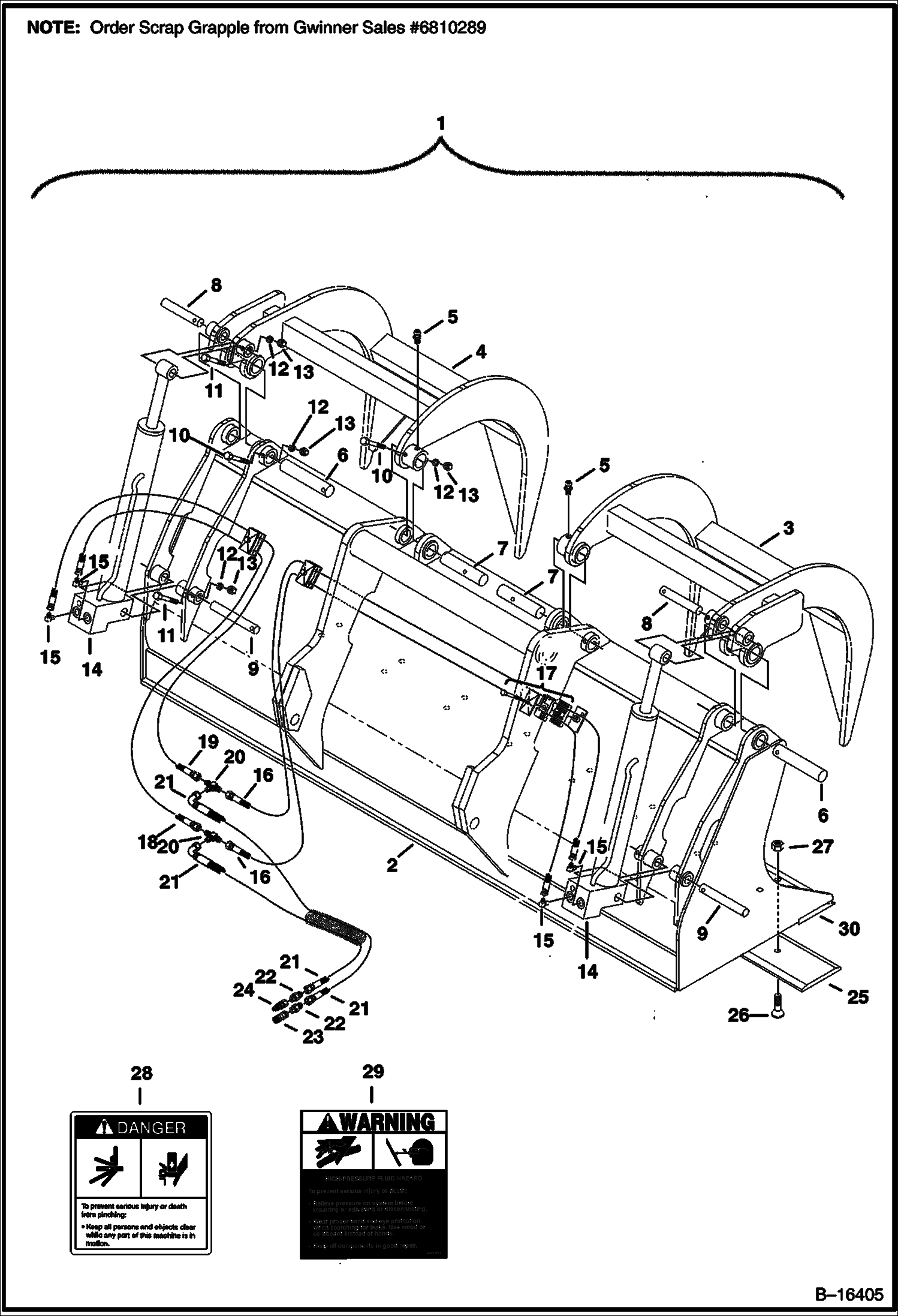90-- ГРЕЙФЕР ДЛЯ ЗАХВАТА ЛОМА (028900104 И ВЫШЕ)