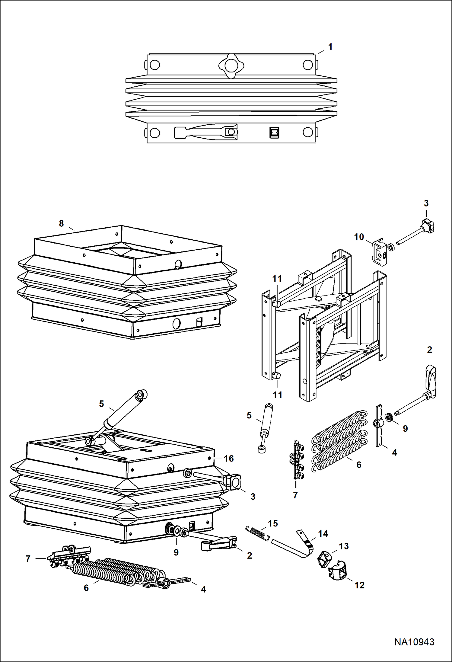 МЕСТО ОПЕРАТОРА (МЕХАНИЧЕСКАЯ СИСТЕМА ПОДВЕСКИ) (С ДАТЧИКОМ) (ПОДВЕСКА В СБОРЕ)