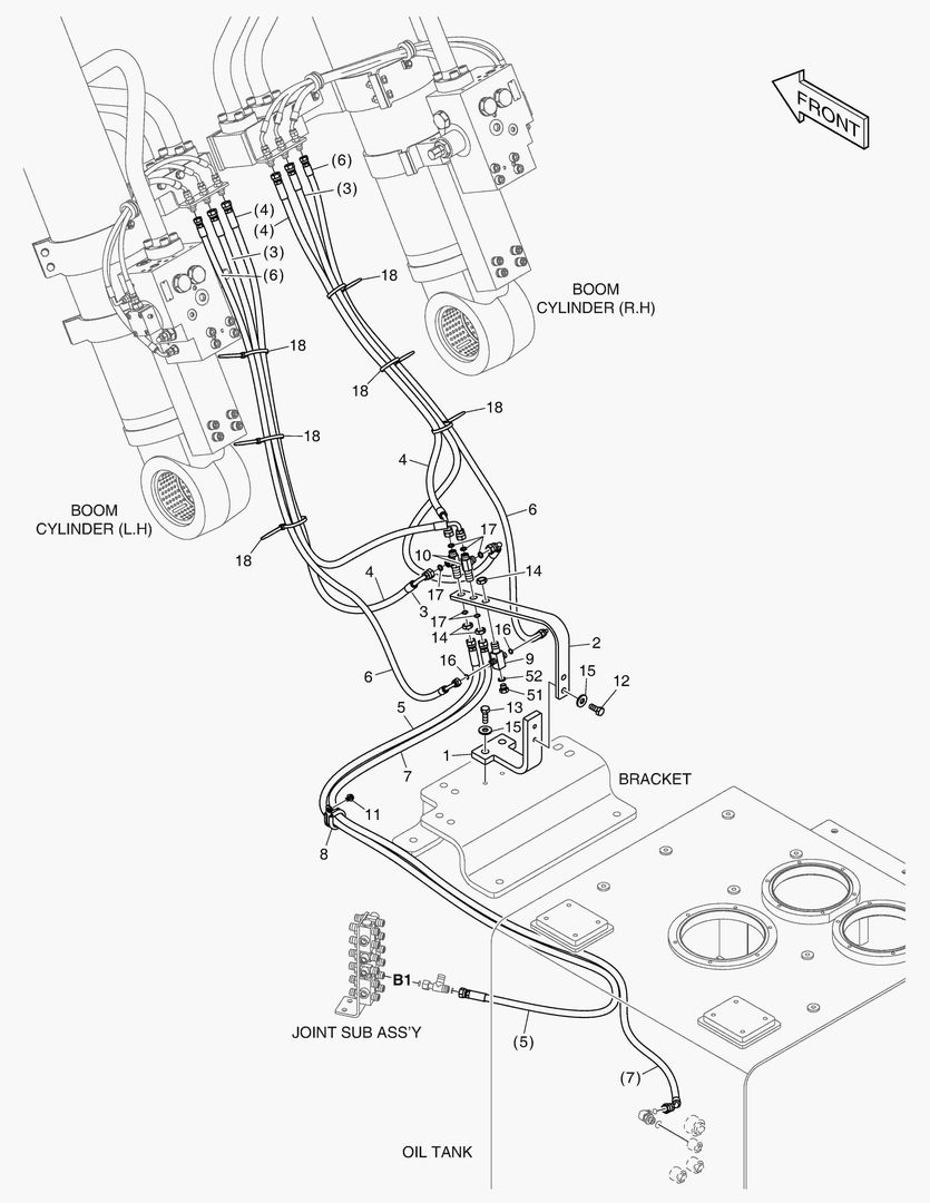 1430 PILOT PIPING(11) - BOOM LOCK VALVE