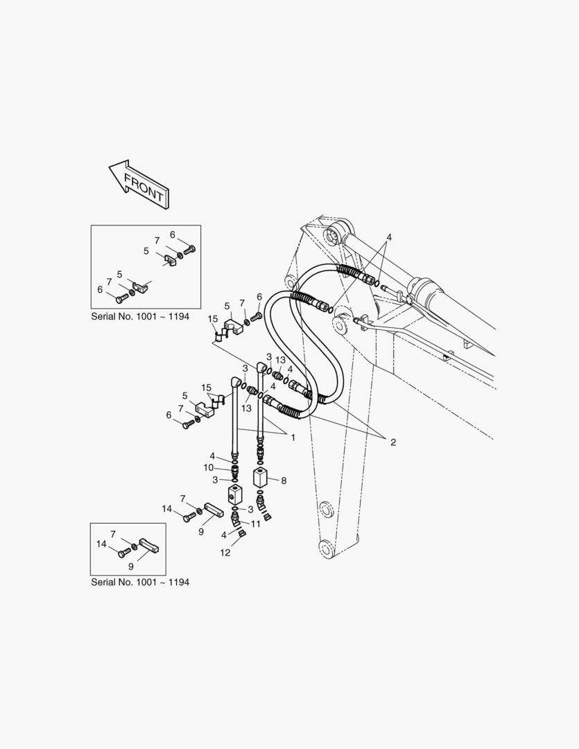 Спецтехника 7290 ARM PIPING-ARM 2.4m(ONE & TWO WAY)