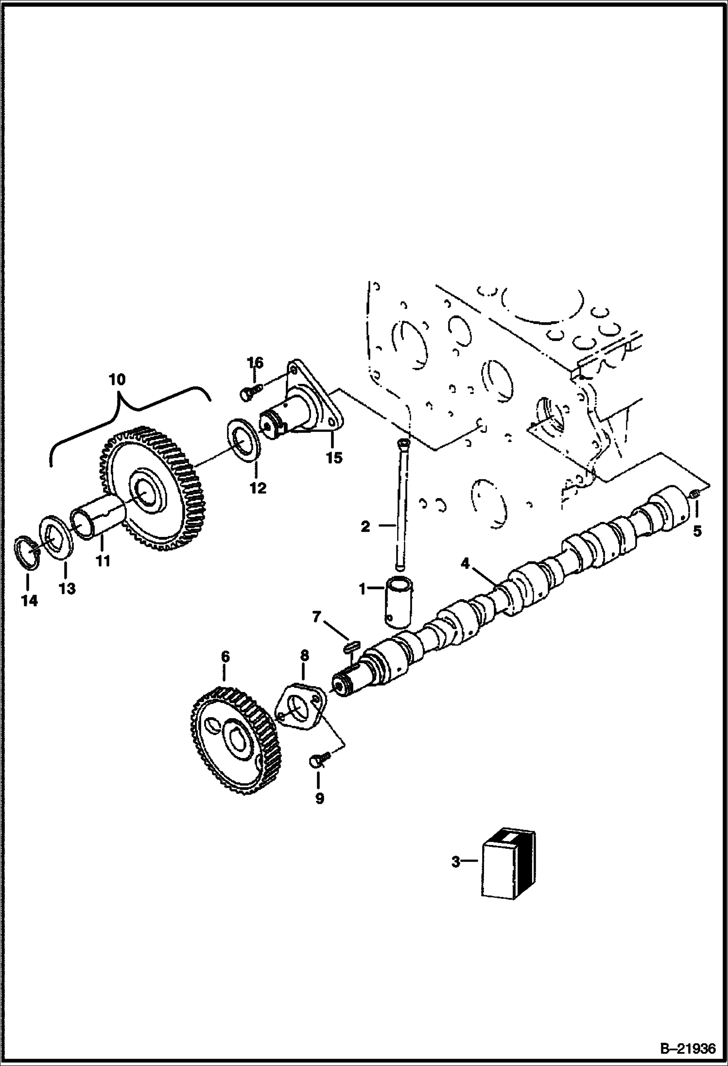 РАСПРЕДЕЛИТЕЛЬНЫЙ ВАЛ (TIER I) (СЕРИЙНЫЙ НОМЕР 5727 11001 И ВЫШЕ)