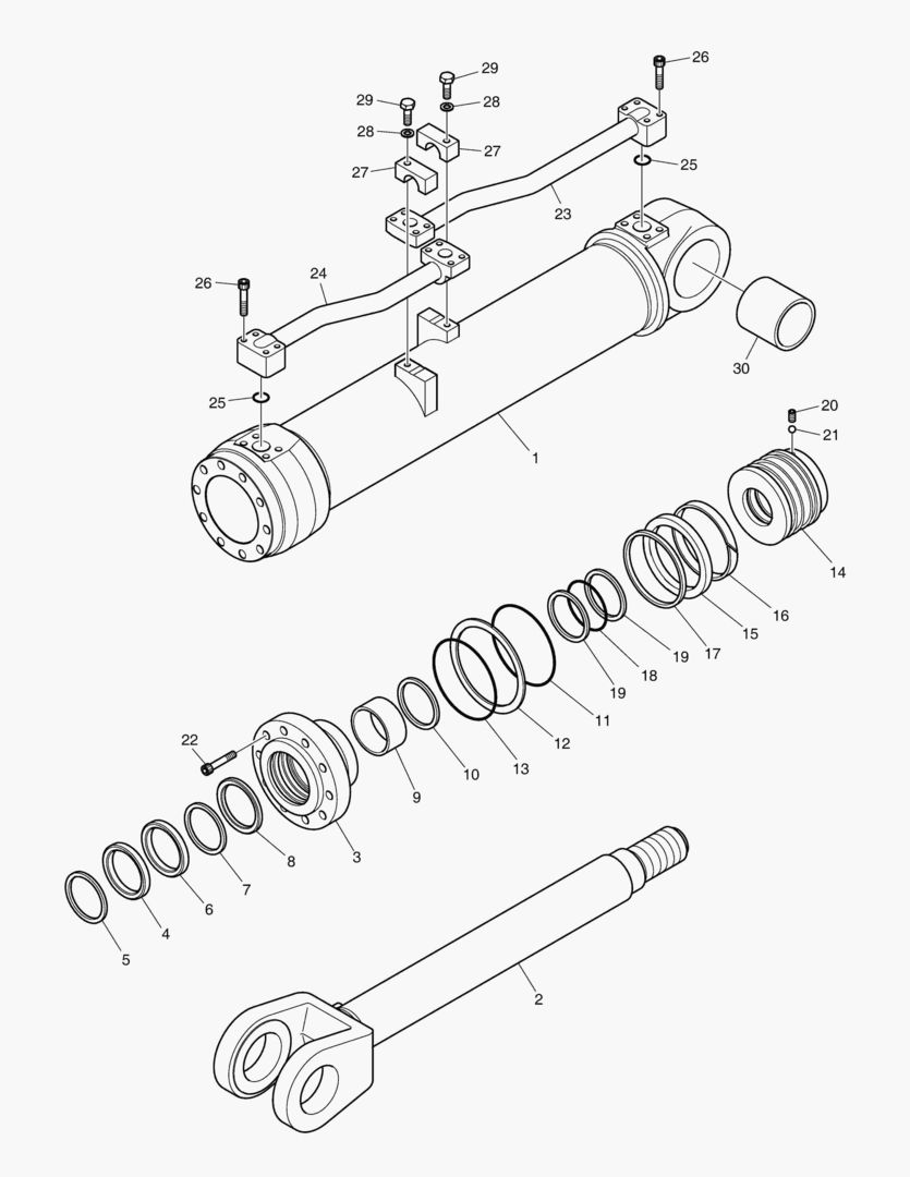 ГИДРОЦИЛИНДР ПОДЪЕМА-ПРАВОСТОРОННИЙ