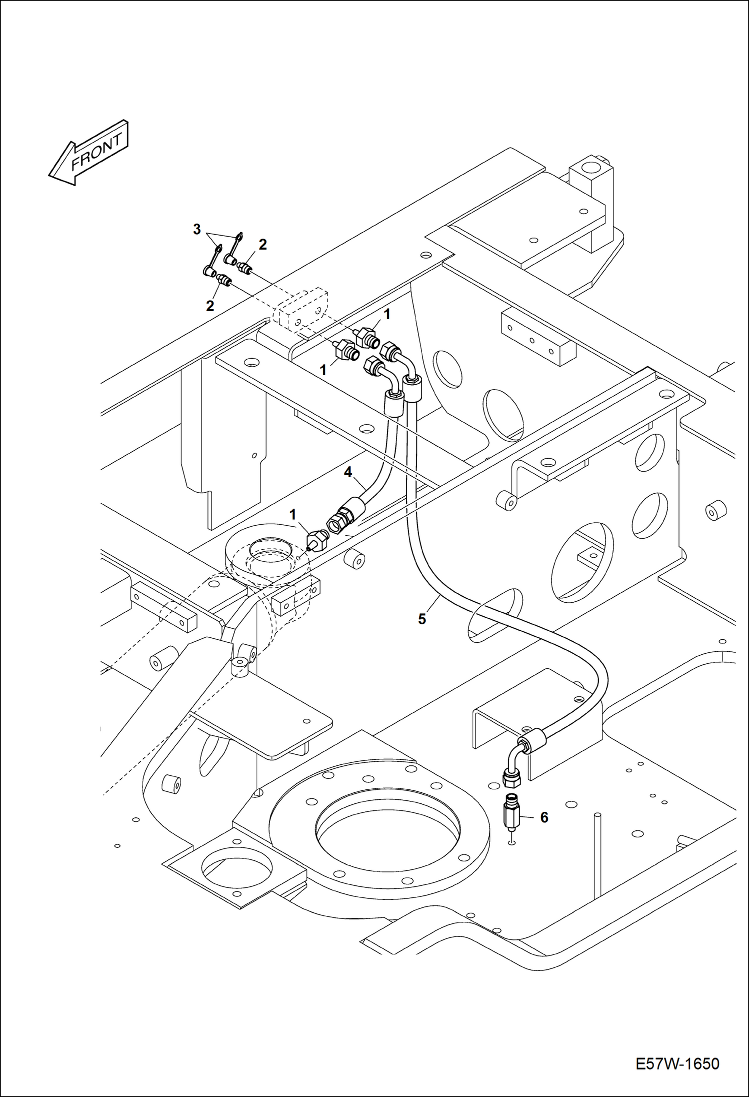 КОРПУС КУЗОВА (ТРУБОПРОВОД СМАЗОЧНОЙ СИСТЕМЫ)