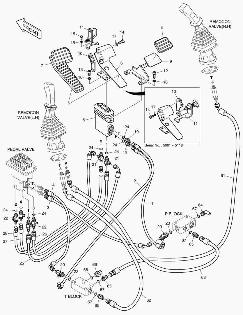 ТРУБОПРОВОД СЕРВОУПРАВЛЕНИЯ(2) - ПРЯМОЙ ВАЛ ХОДА