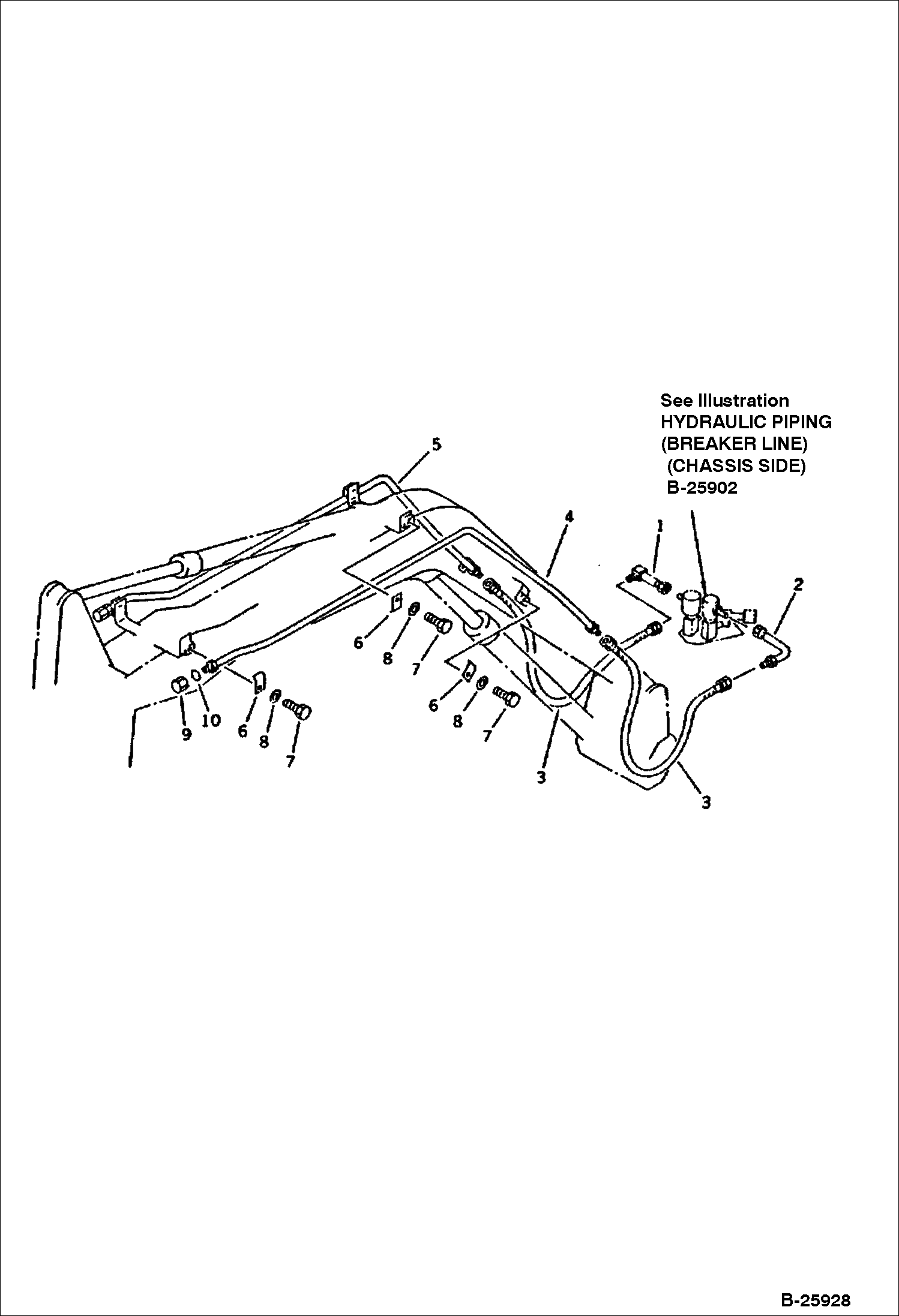 ТРУБОПРОВОД ГИДРАВЛИЧЕСКОЙ СИСТЕМЫ (ЛИНИЯ ГИДРОМОЛОТА)