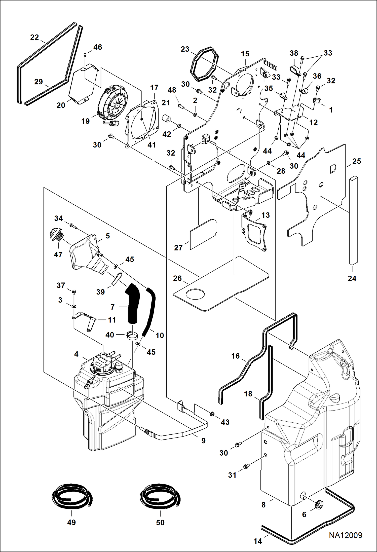 ДВИГАТЕЛЬ И КРЕПЕЖНЫЕ ДЕТАЛИ (CИСТЕМА SCR) (КОРПУС)
