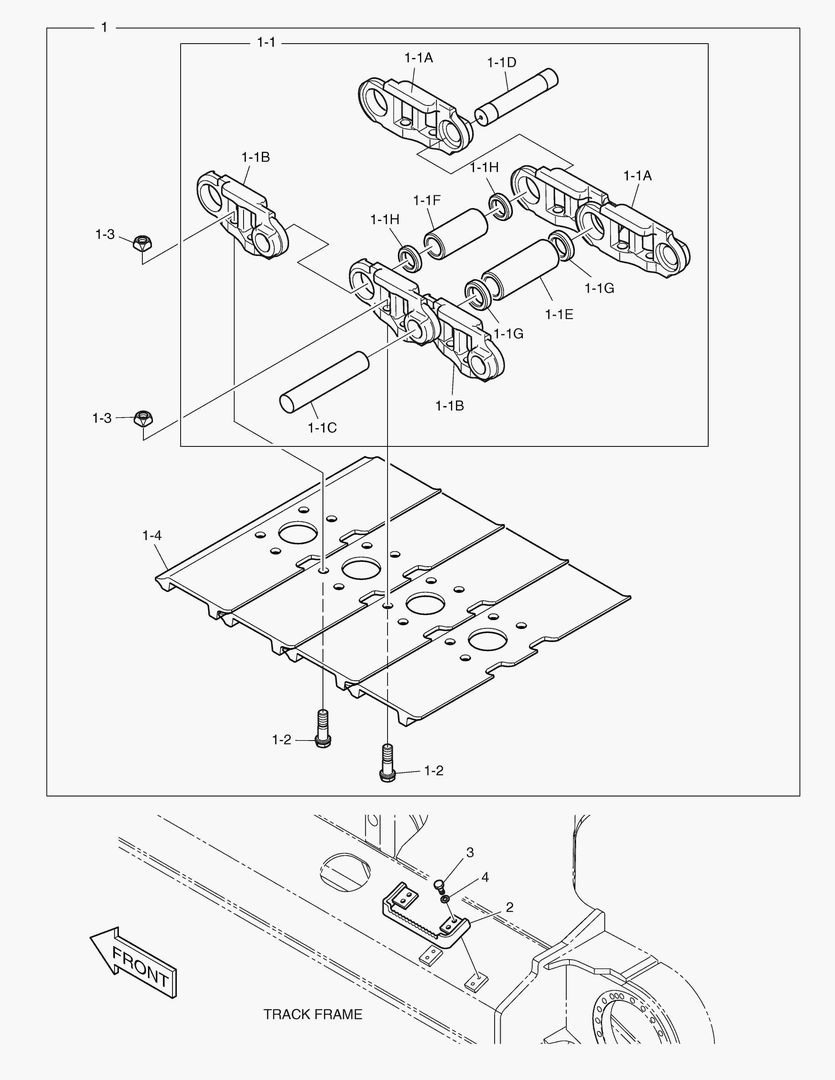 Схема БАШМАК ГУСЕНИЦЫ-600G(ДВОЙНОЙ ГРУНТОЗАЦЕП)