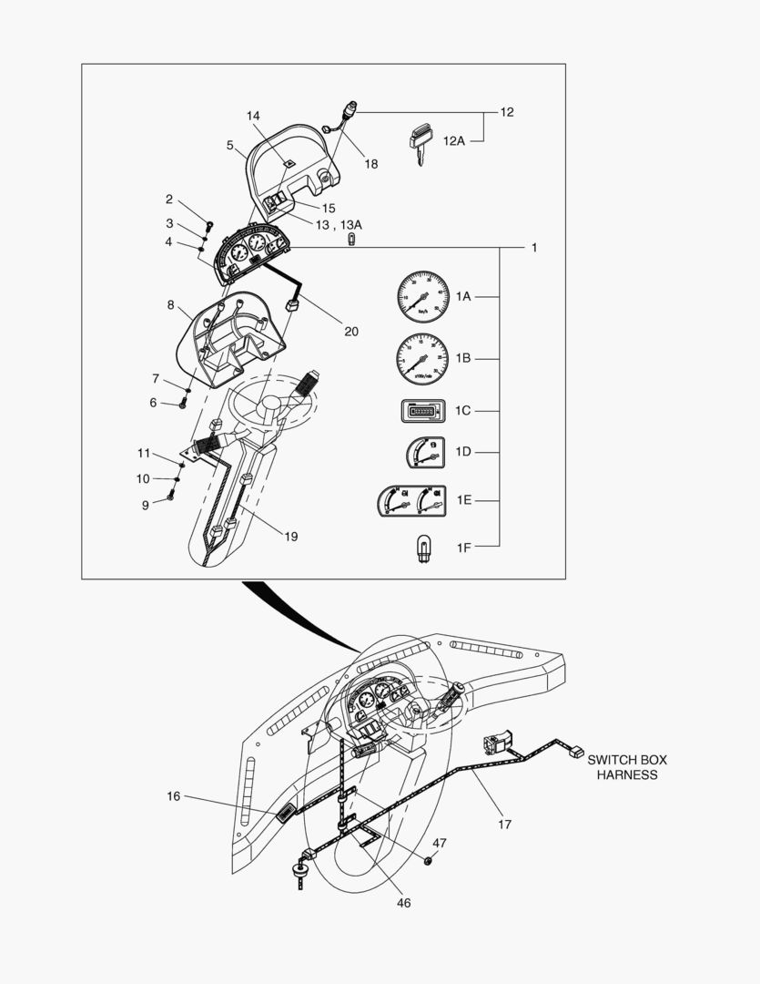 ЭЛЕКТРИЧЕСКИЕ ЗАПЧАСТИ(2)-ИЗМЕРИТЕЛЬНАЯ ПРИБОРНАЯ ПАНЕЛЬ-КАБИНА