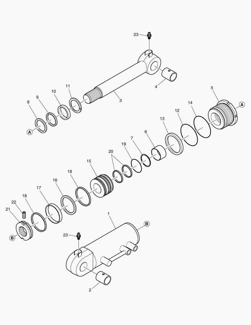 ЦИЛИНДР БУЛЬДОЗЕРА - ПРАВОСТОРОННИЙ