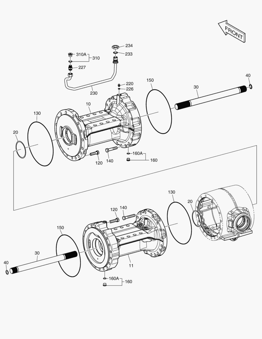КАРТЕР ОСИ - ПЕРЕДНЯЯ ОСЬ(DHL)