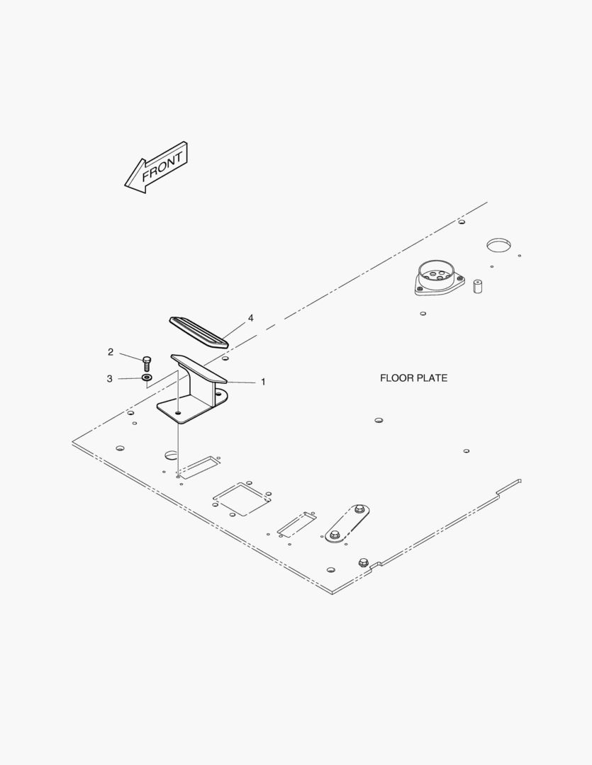 ПОДСТАВКА ДЛЯ НОГ - ПРАВОСТОРОННИЙ