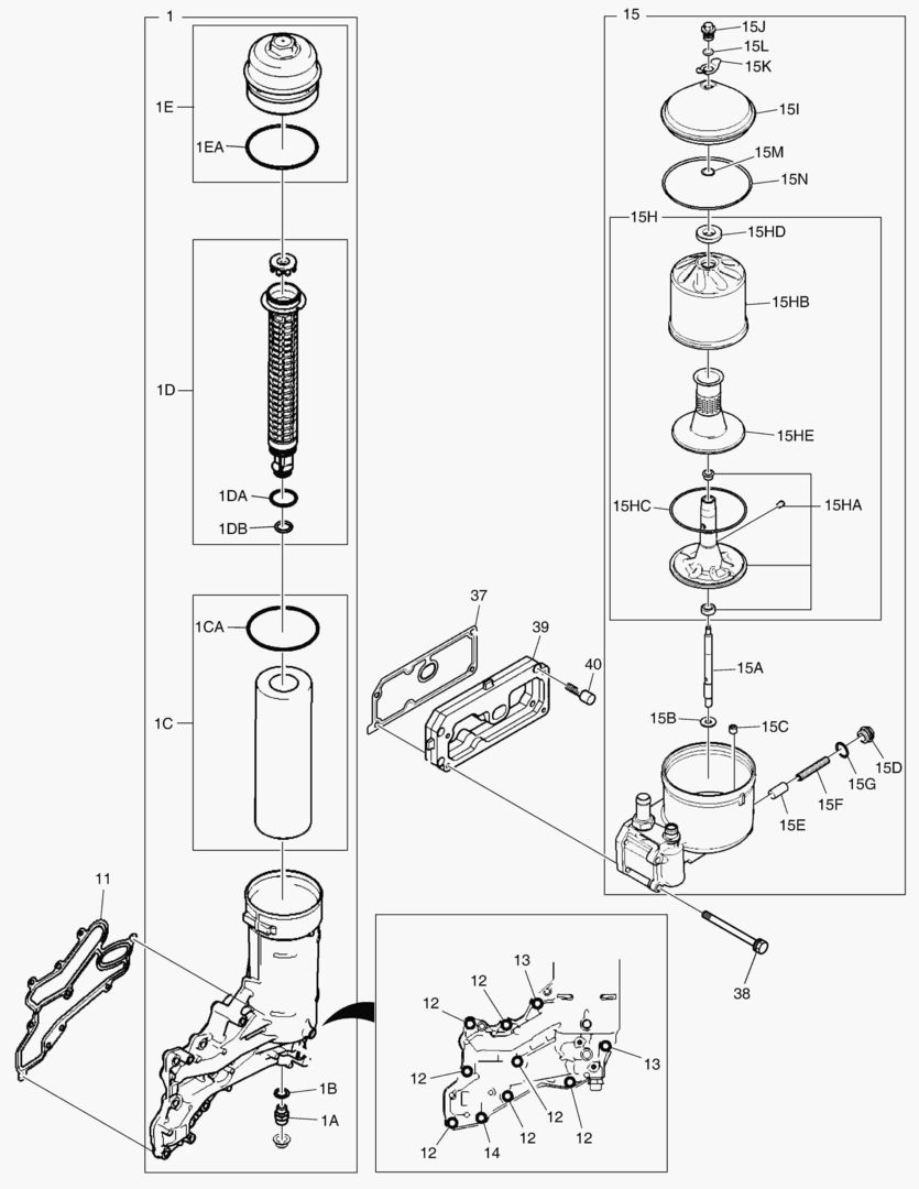 Схема МАСЛЯНЫЙ ФИЛЬТР
