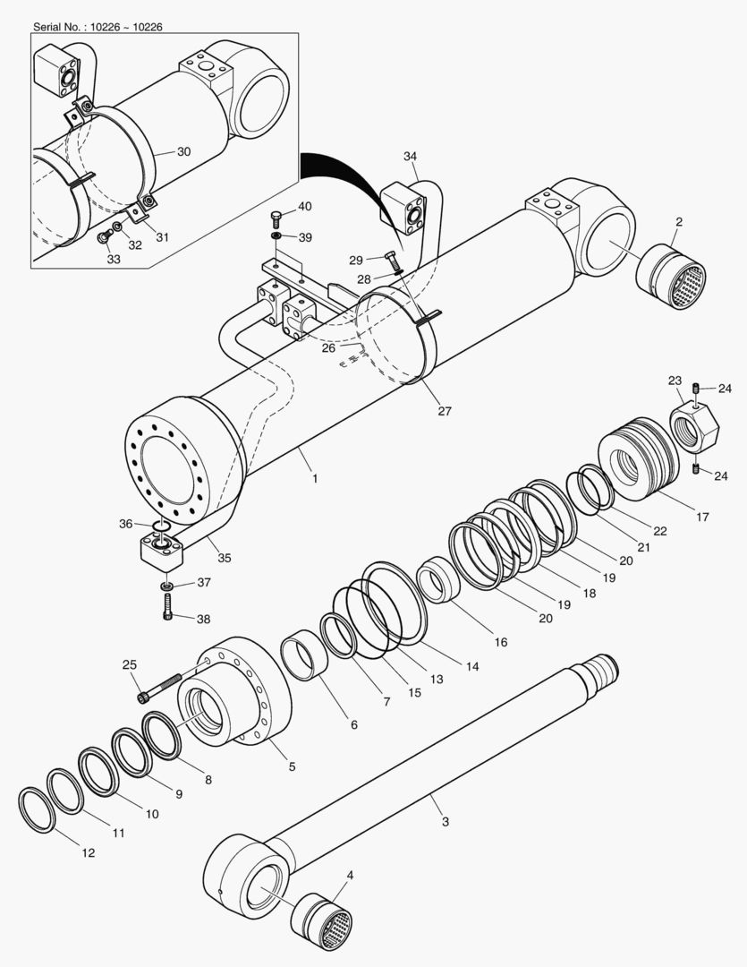 4351 BOOM CYLINDER - L.H(LOCK VALVE) [10226~]