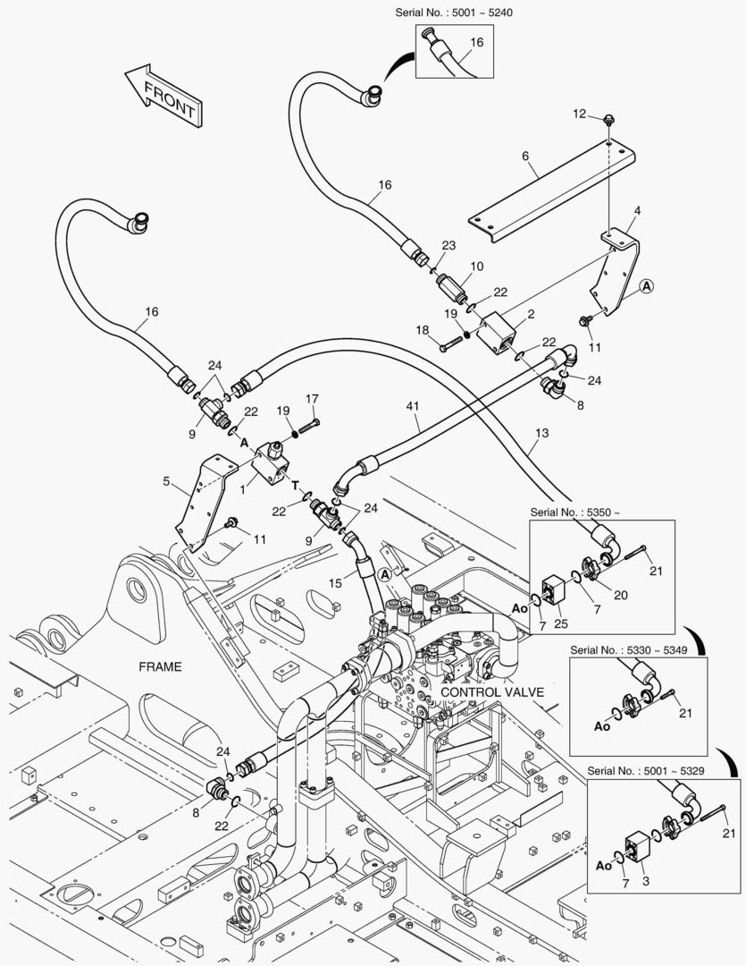 Спецтехника 6390 MAIN PIPING - ONE WAY [5001~5879]