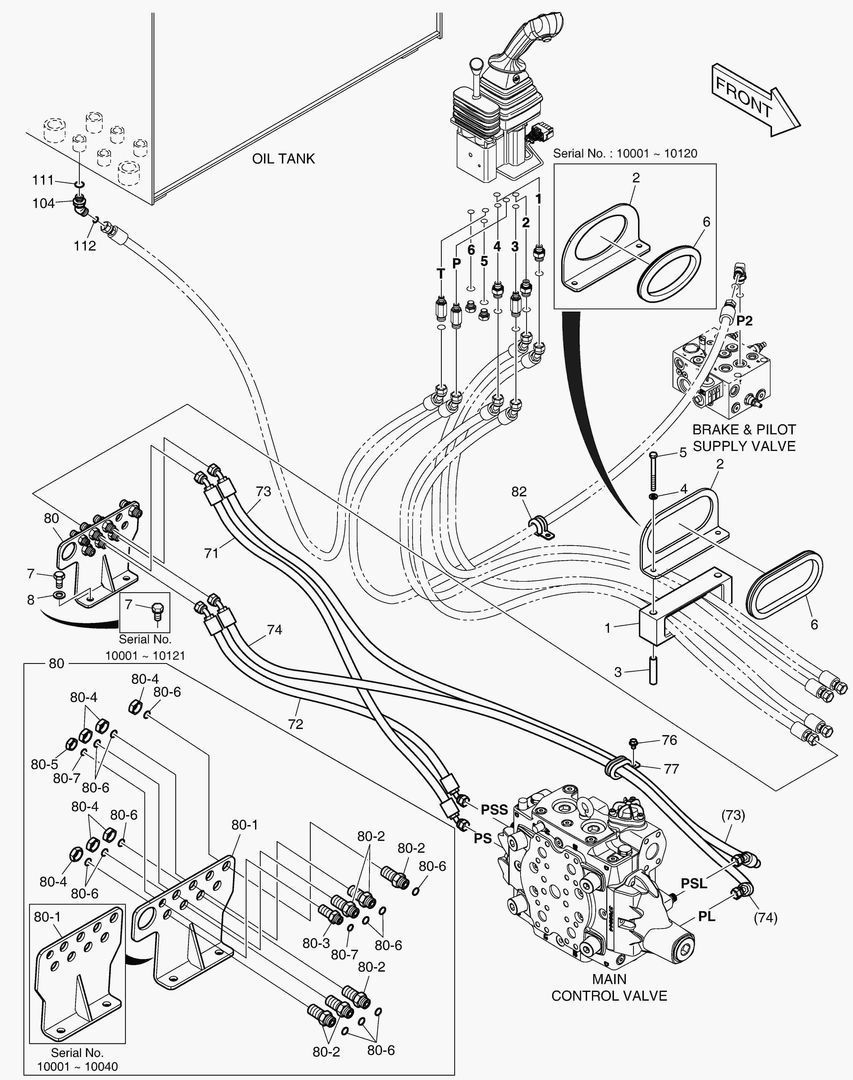 ТРУБОПРОВОД СЕРВОУПРАВЛЕНИЯ - 2 КАТУШКИ