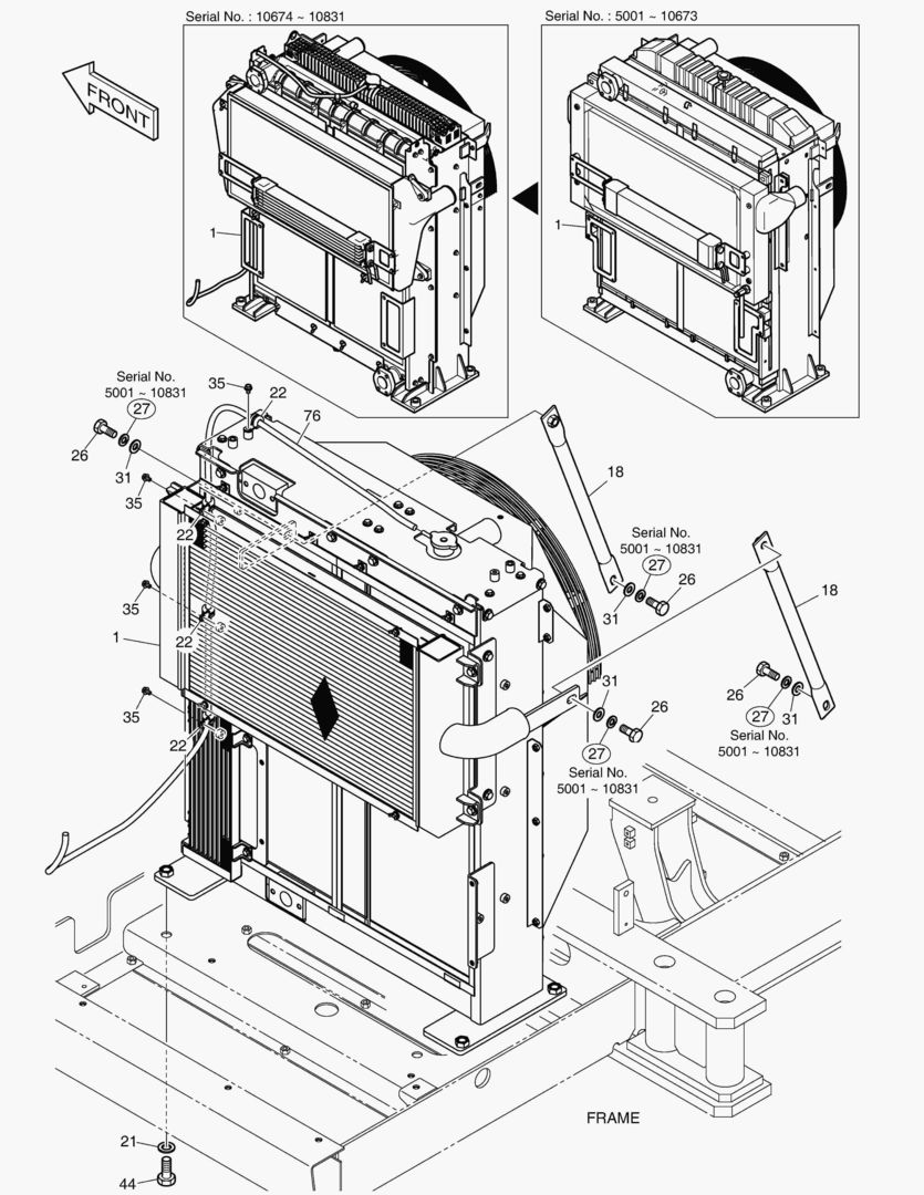 1130 RADIATOR MOUNTING [5001~10910]