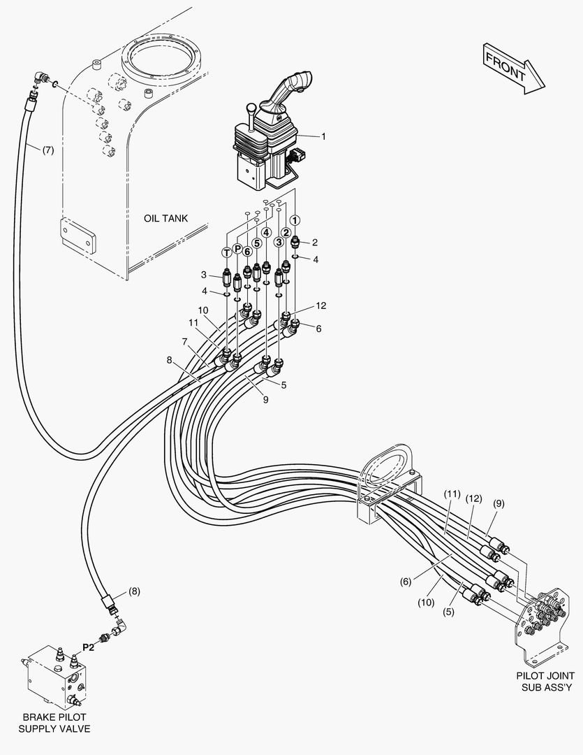 ТРУБОПРОВОД СЕРВОУПРАВЛЕНИЯ - ДЖОЙСТИК