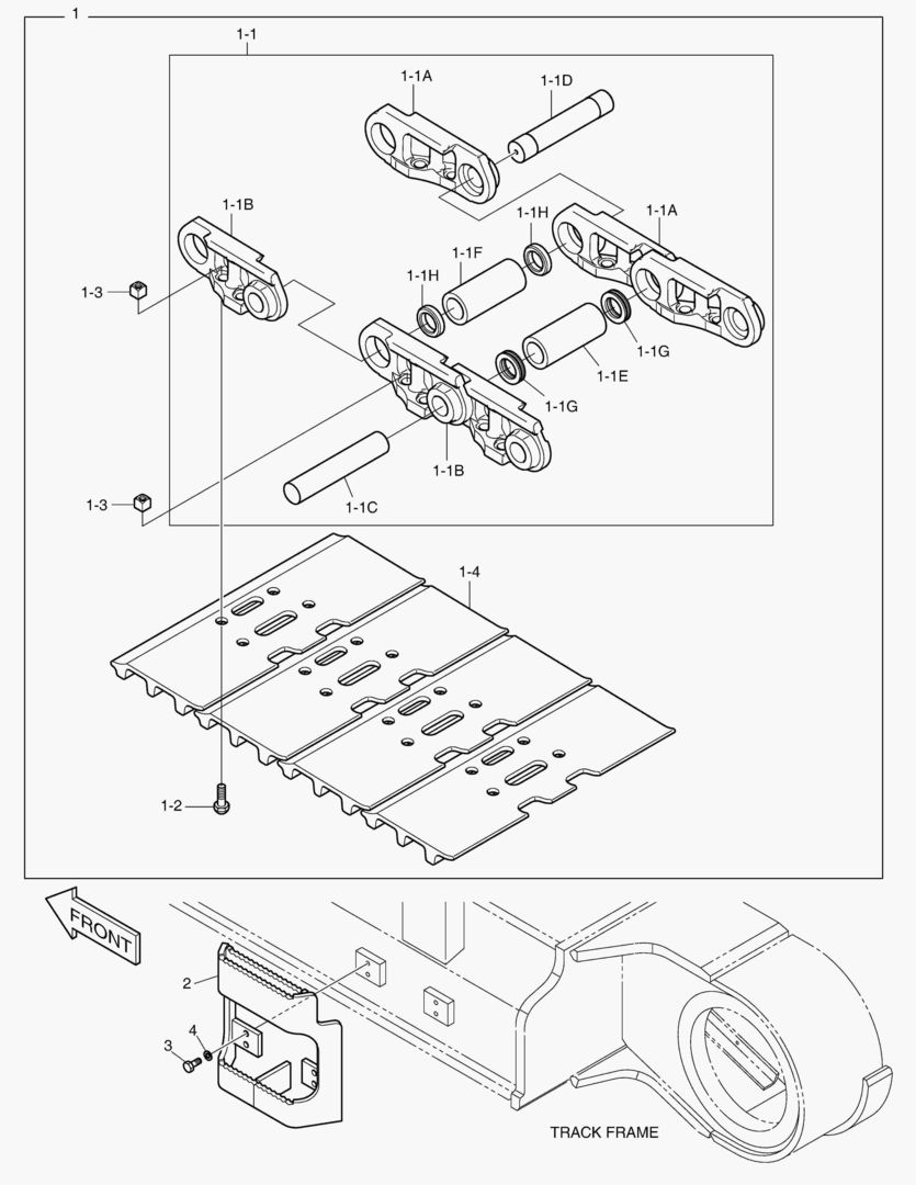 БАШМАК ГУСЕНИЦЫ В СБОРЕ - 600G