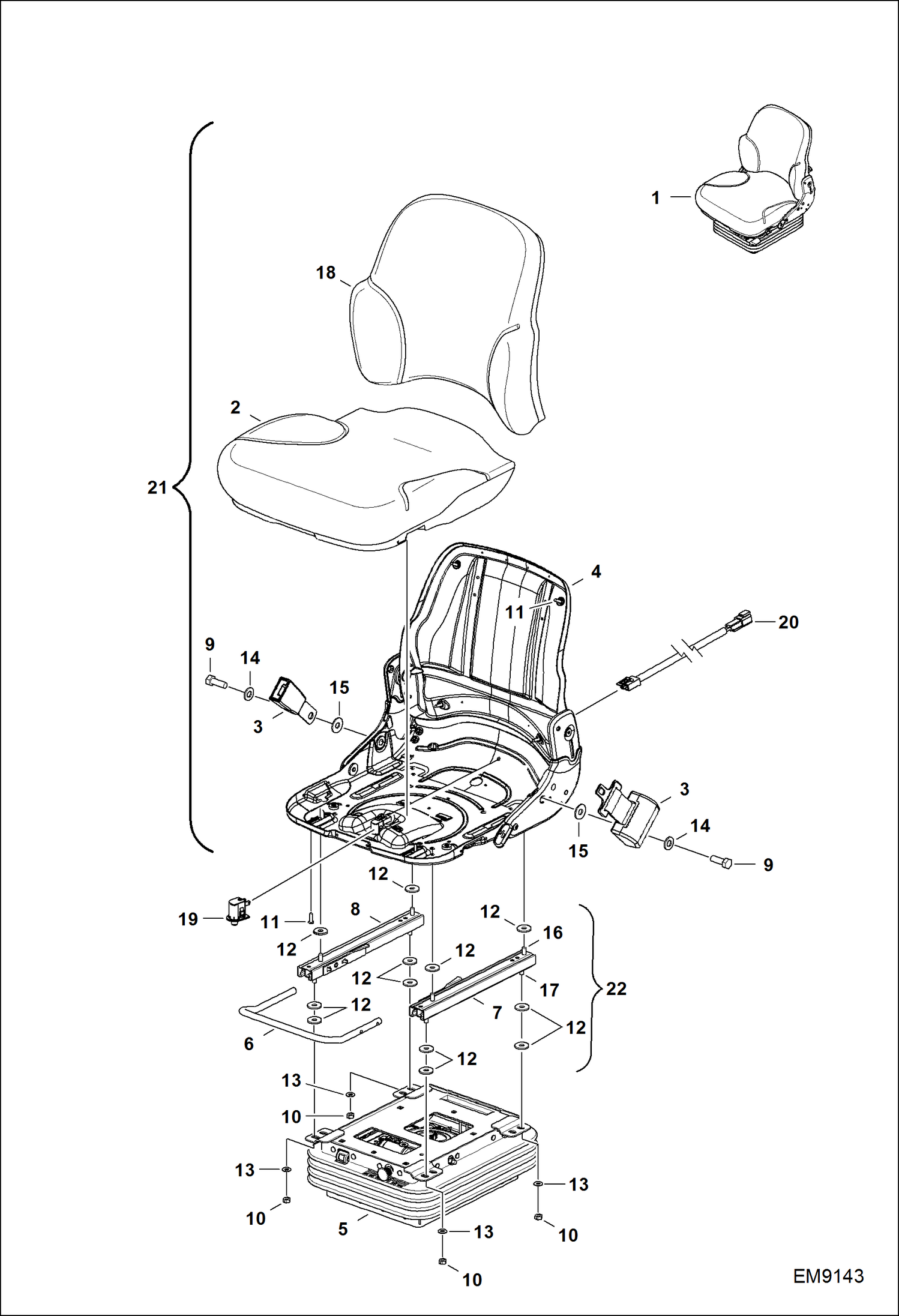 УЗЕЛ СИДЕНИЯ (ПНЕВМАТИЧЕСКАЯ ПОДВЕСКА) (СПУСК)