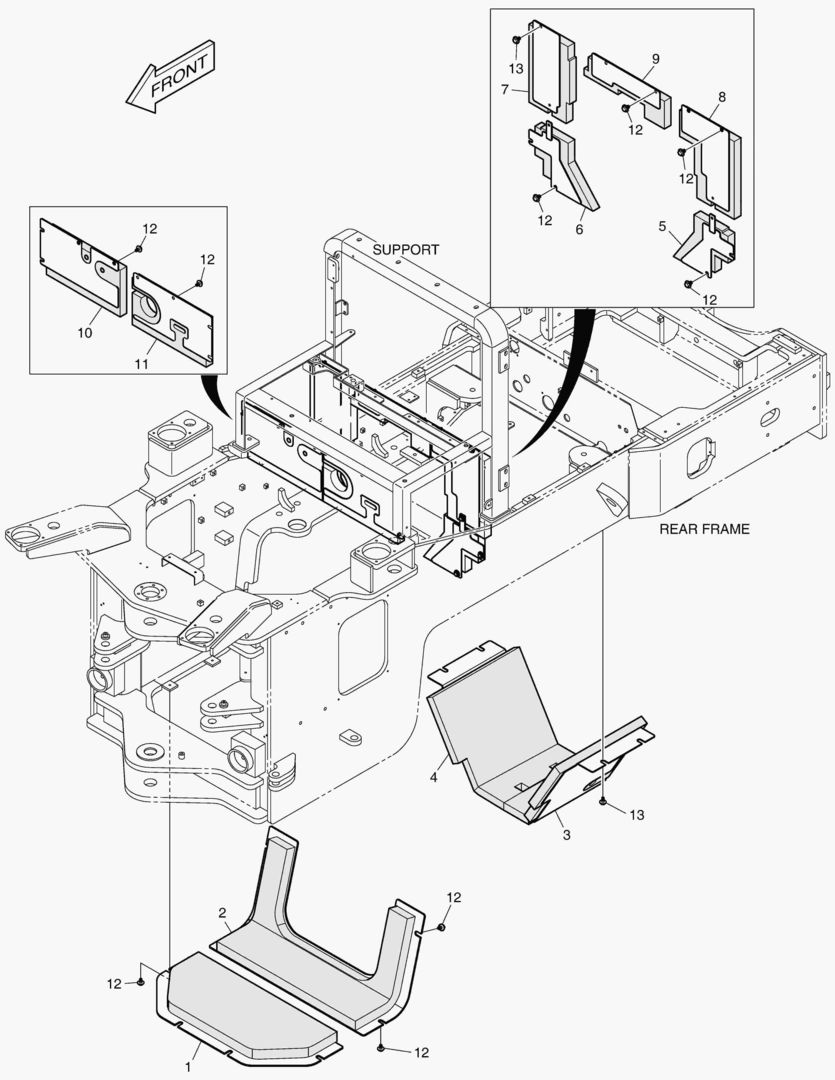 НИЖНЯЯ КРЫШКА ШУМОПОДАВЛЕНИЯ