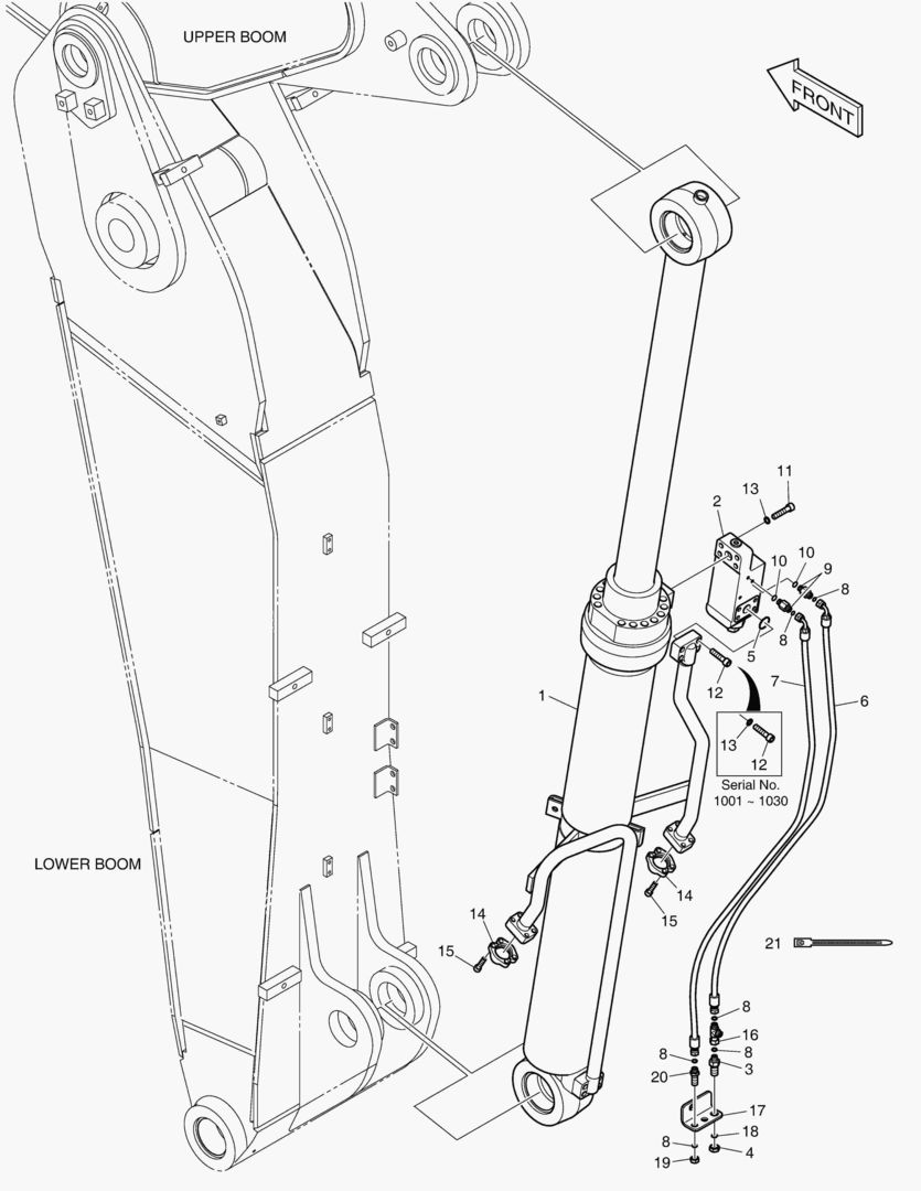 ТРУБОПРОВОД СТРЕЛЫ С ИЗМЕНЯЕМОЙ ГЕОМЕТРИЕЙ - ГИДРОЗАМОК