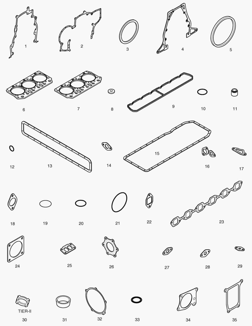 КОМПЛЕКТ ПРОКЛАДОК ДЛЯ КАПИТАЛЬНОГО РЕМОНТА-ВСЕ