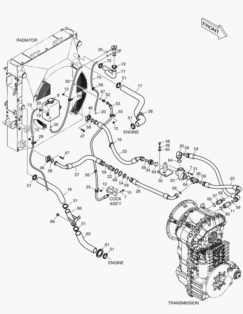 ТУБОПРОВОД МАСЛЯНОГО РАДИАТОРА (1)