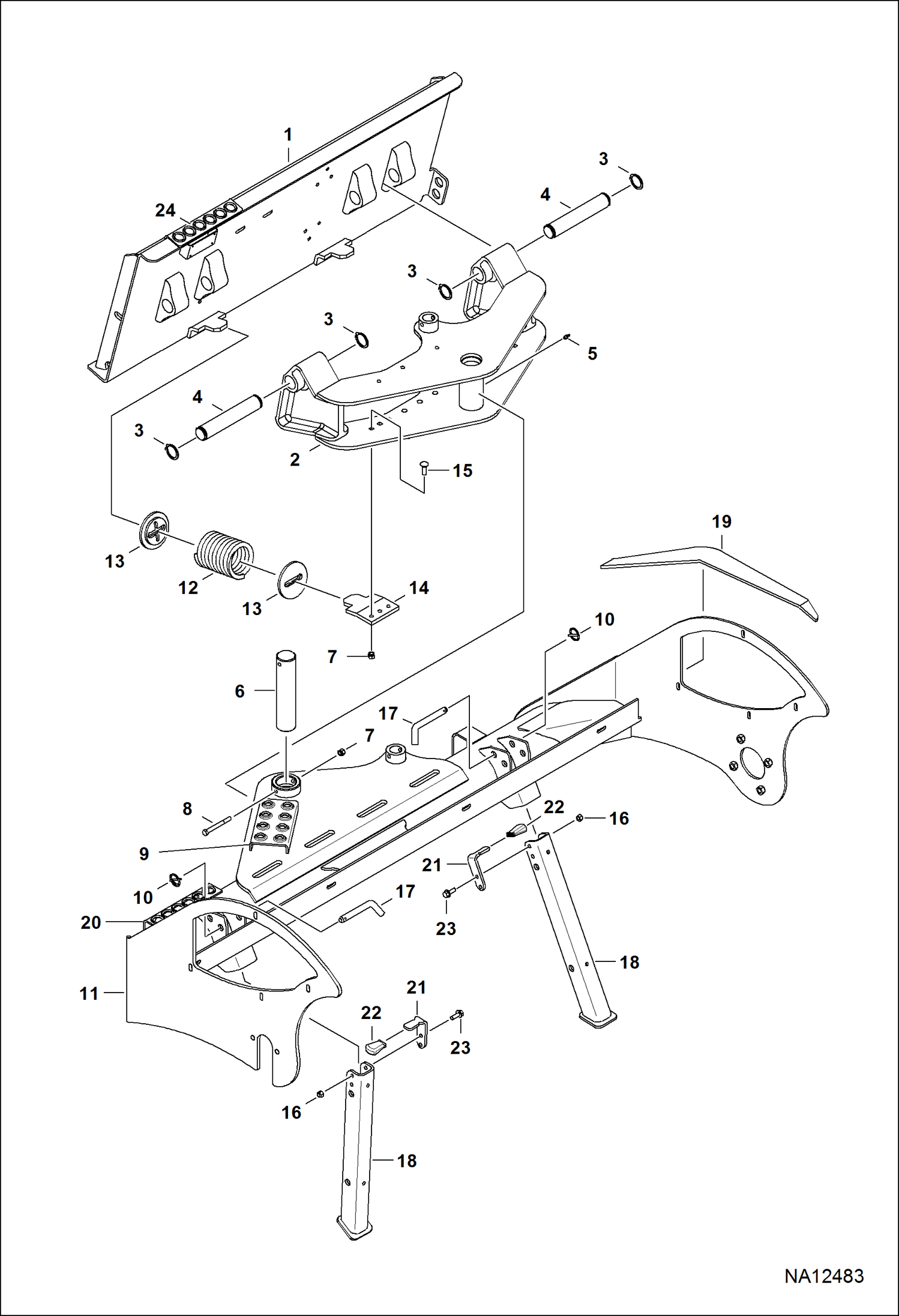 ЩЕТКА УГЛОВАЯ ПОВОРОТНАЯ (РАМА ШАССИ) (ОПОРЫ САЛАЗОК) (68-- 2310, A5CD И 2313) (84-- 0550 И 2314)