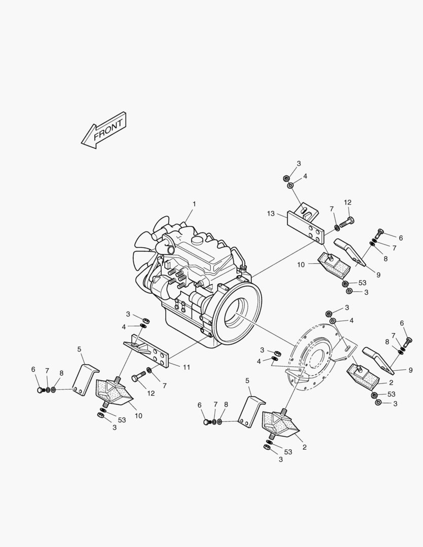1250 ENGINE MOUNTING(1) - ENGINE [20001~20575]
