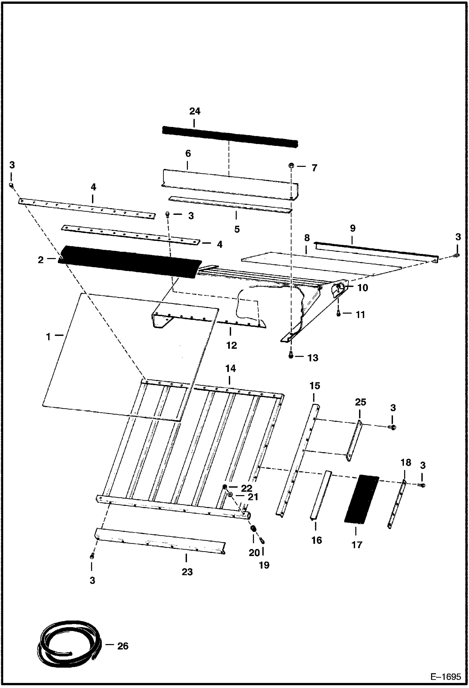 ЗАЩИТНЫЙ КОЗЫРЕК НАД КАБИНОЙ ВОДИТЕЛЯ
