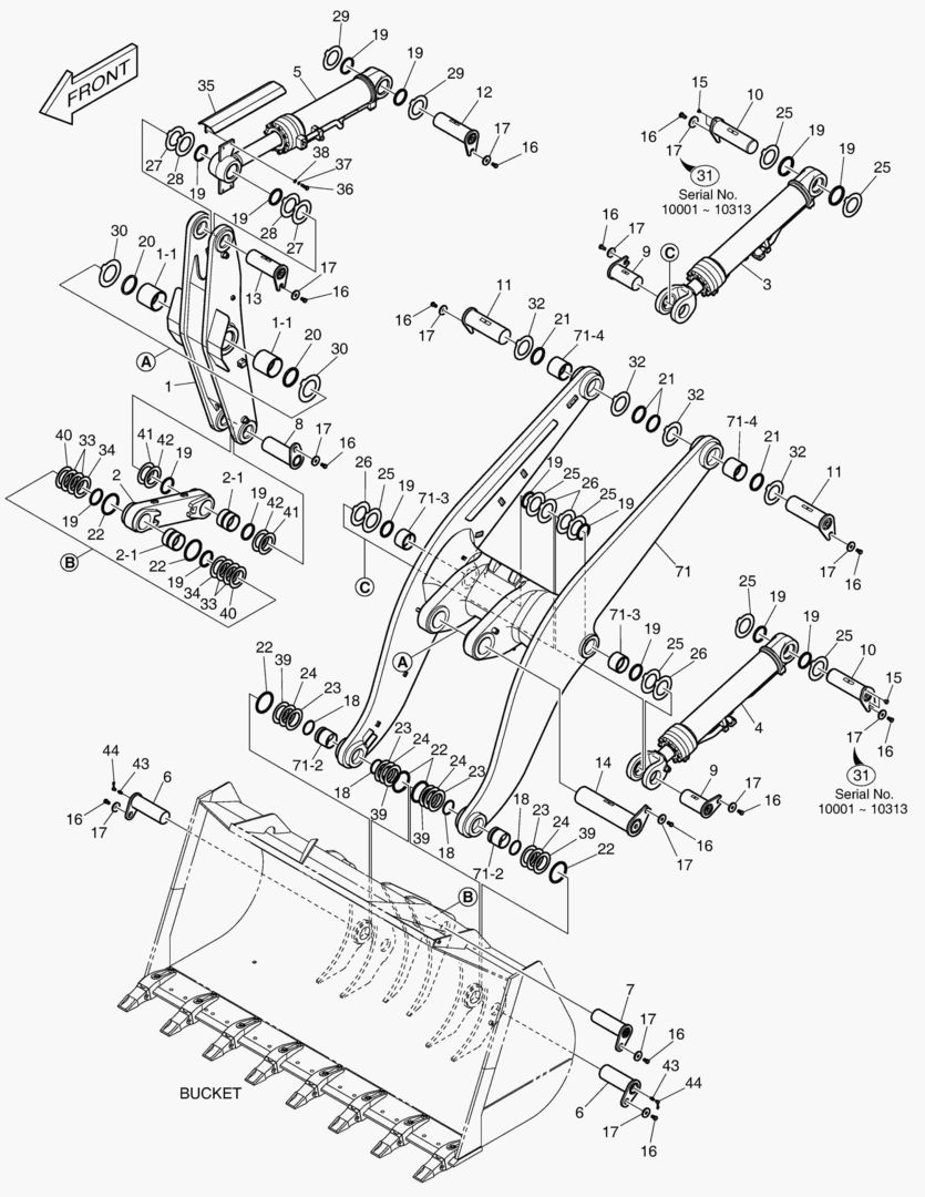 РУКОЯТЬ ПОГРУЗЧИКА В СБОРЕ