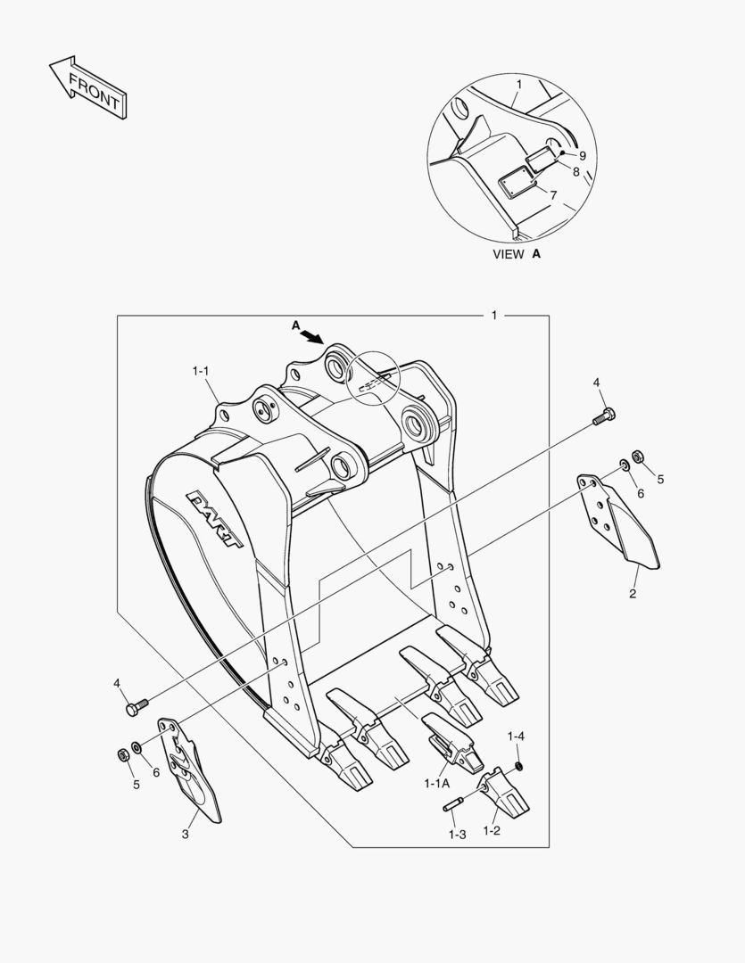6610 BUCKET ASS`Y - 0.90mВі(42`) - HEAVY DUTY [5001~5261]