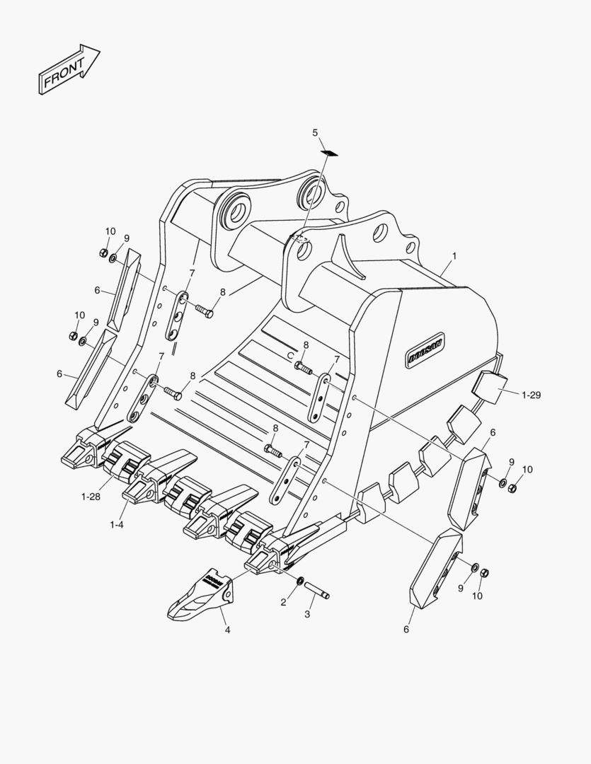 Схема 6960 BUCKET ASS`Y - 1.71mВі - X CLASS