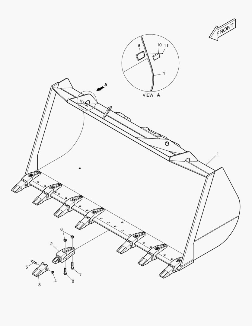 2140 BUCKET ASS`Y - 4.5гЋҐ - TOOTH