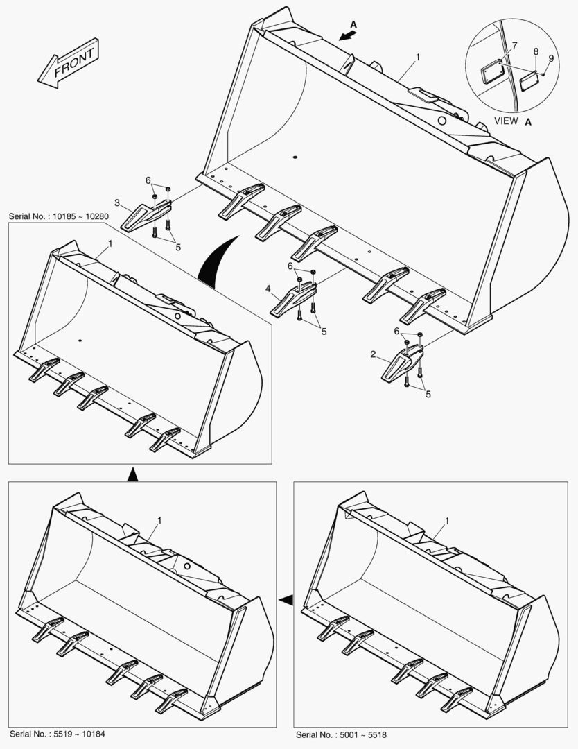 2140 BUCKET-2.5mВі TOOTH