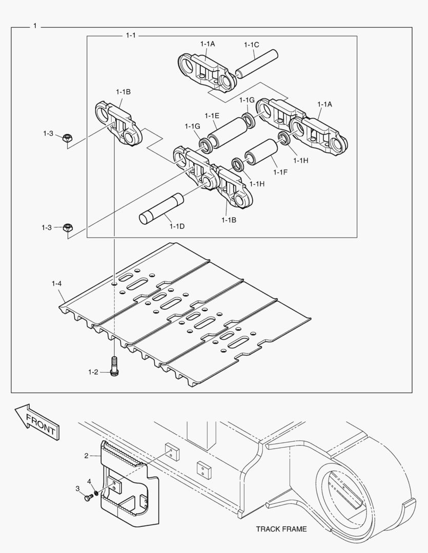 БАШМАК ГУСЕНИЦЫ В СБОРЕ - 750G